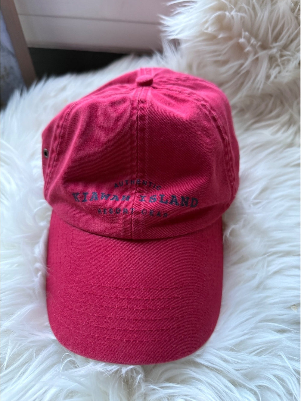 Kiawah Island Red Baseball Cap with Adjustable Strap